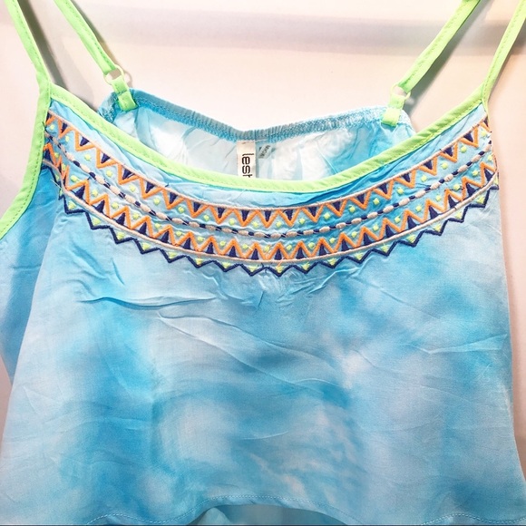 Leshop Blue Spaghetti Strap Cami Top NWT - Picture 2 of 6